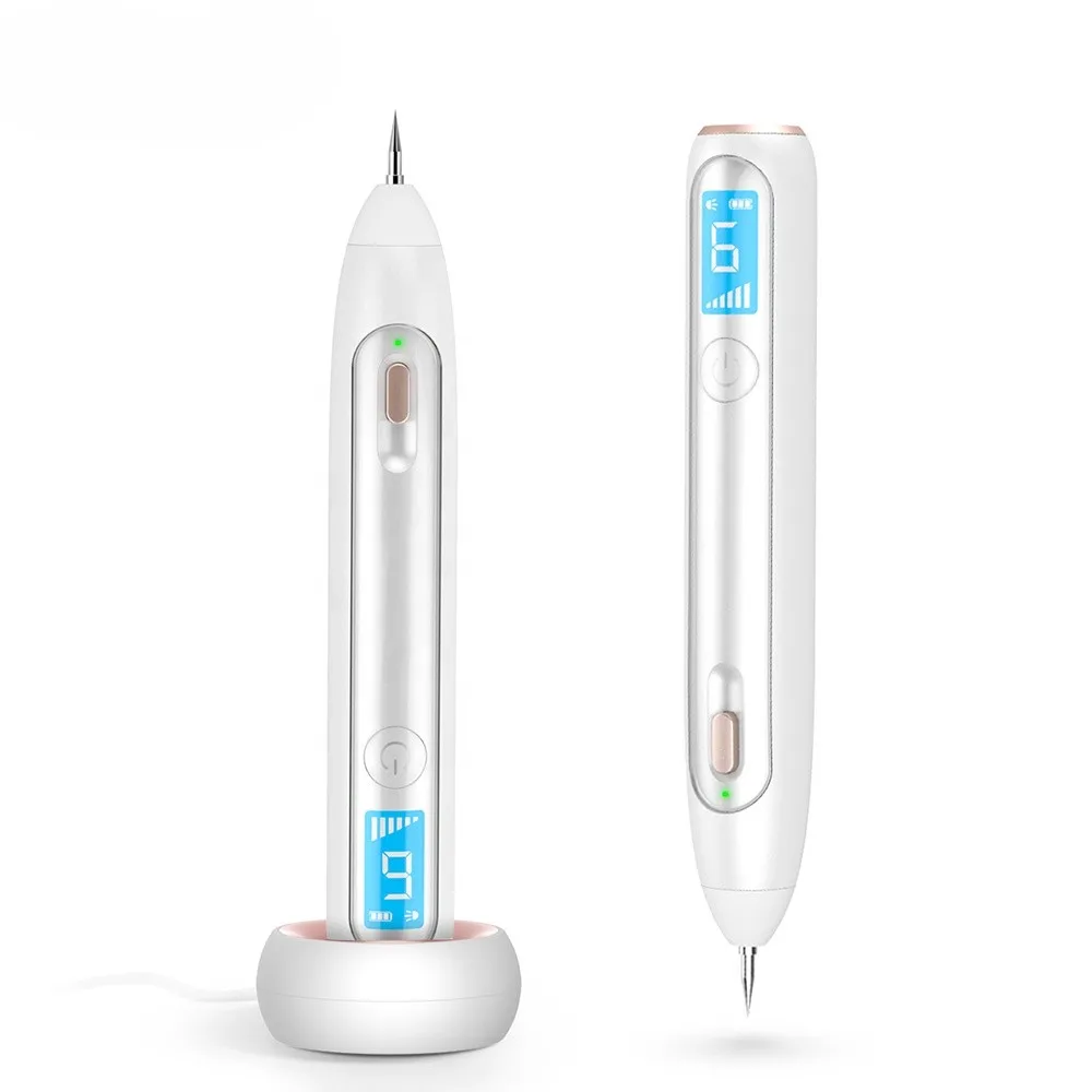 전문 점 제거 펜 조정 가능한 얼굴 피부 점 제거 기계 스포트라이트 뷰티 펜 무선 충전 베이스