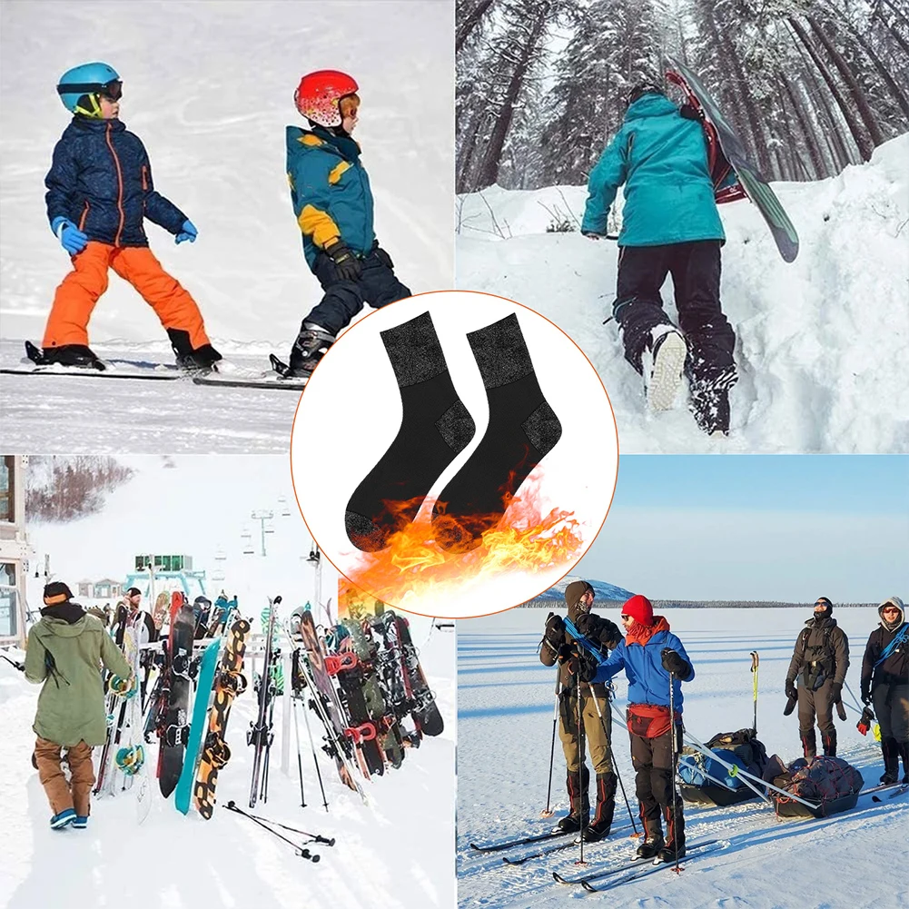 

Зимние самонагревающиеся носки, уличные лыжные носки, теплые носки с подогревом, теплые носки для спорта, кемпинга, катания на лыжах, рыбалки