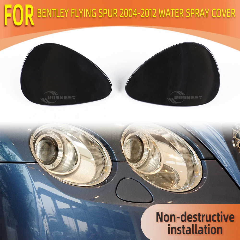 Car Front Headlamp Washer Jet Spray Nozzle Cover Cap For Bentley Flying Spur 2004-2012 Accessories Water Spray Cover 3W5807938