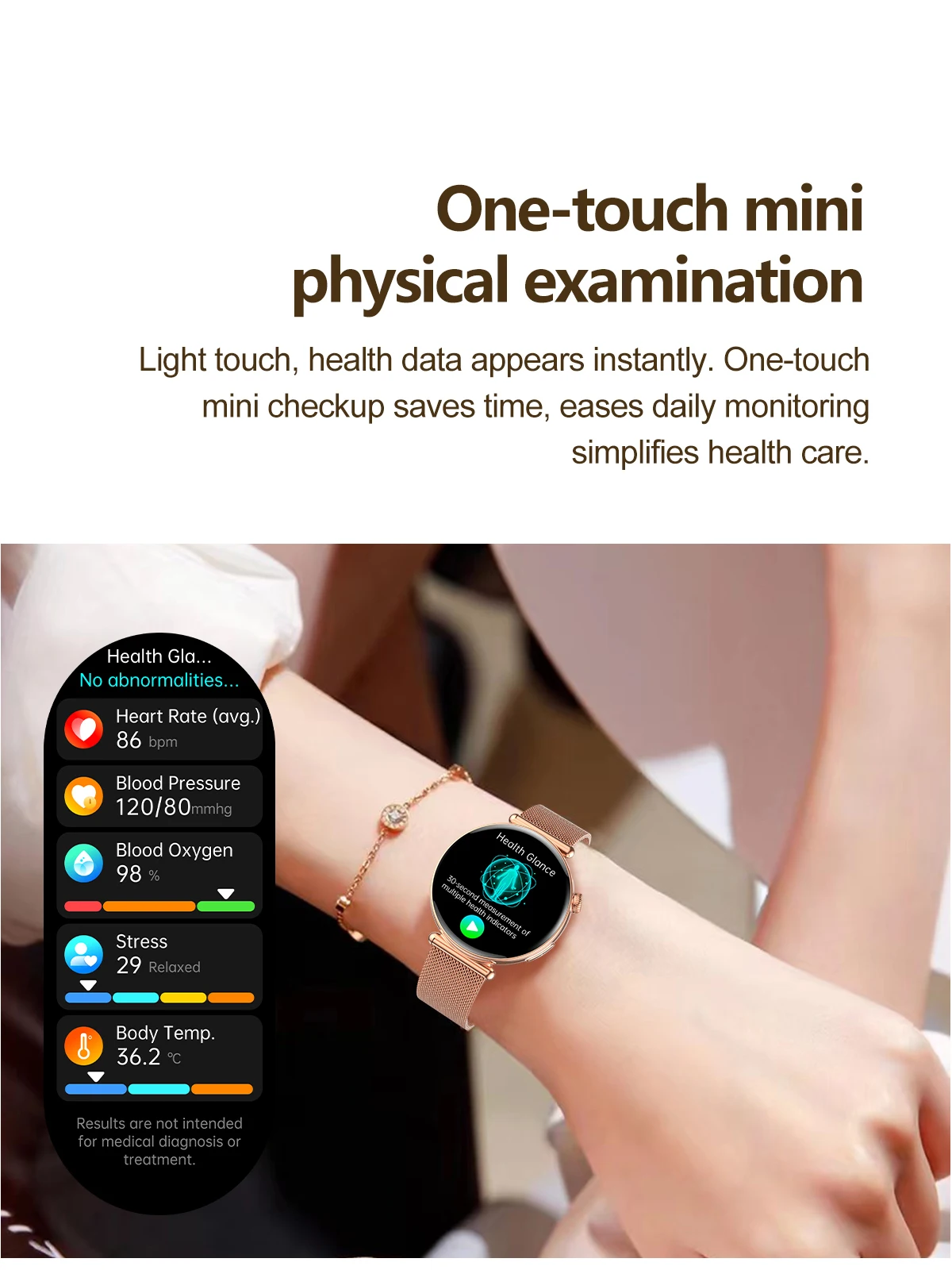 Luxus-Diamant-Smartwatch für Damen, 1,32 Zoll AMOLED-Bildschirm, Herzfrequenz- und Blutdruckmessung, Gesundheitsmonitor, IP68 wasserdicht, Sportuhr – Detail 12