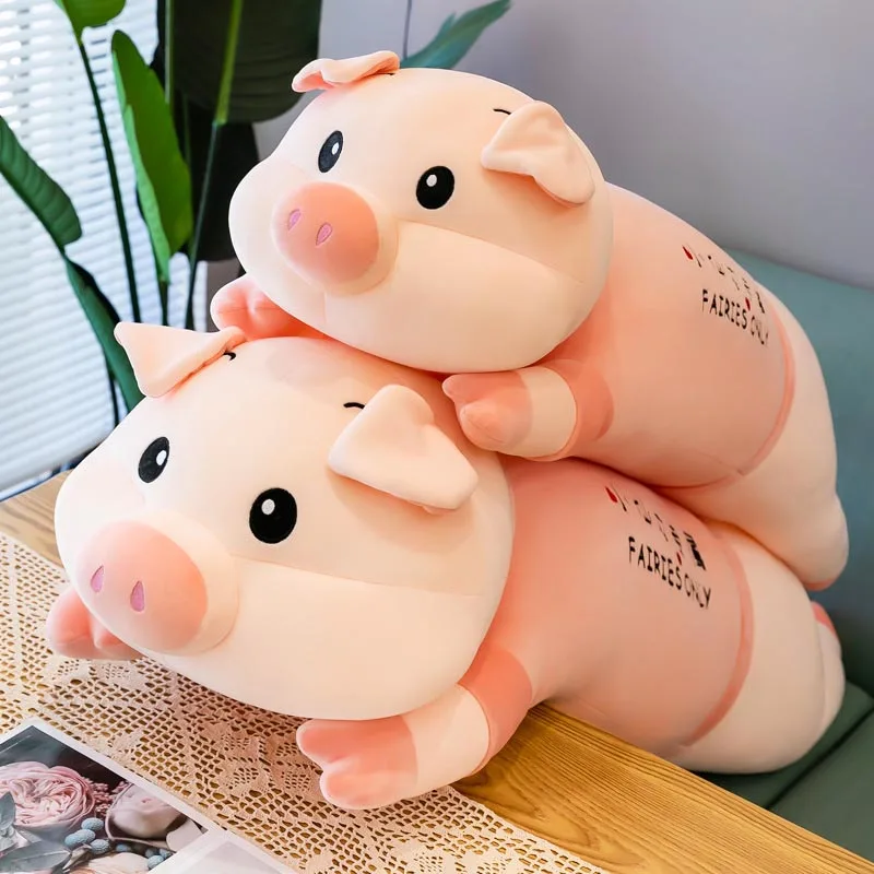 Plush Pig Plush Toys Cute Beach Pig Stuffed Cartoon Animal Doll Soft Nap Pillow Sofa Cushion Kid Girlfriend Birthday Gifts