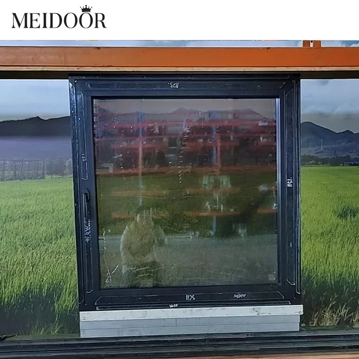 Modern Luxury Aluminum Swing Casement Windows Energy Efficient Soundproof for Living Room or Hotel Horizontal Opening Pattern