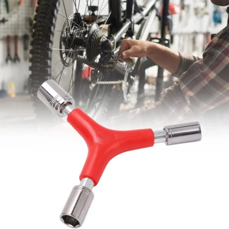 Portable Lightweight Bike Triangle Wrench High Hardness Hex Socket Wrench for Bicycle Repair Less Effort Outdoor Tool