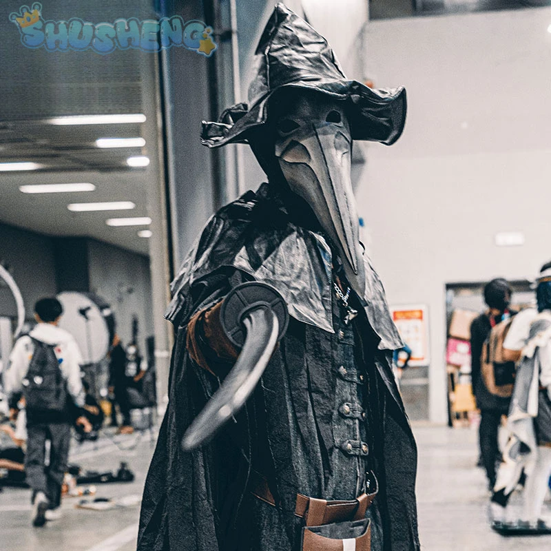 Game Bloodborne hunter Eileen Irene crow Cosplay Costume Hat cloak tool kit shoe cover accessories Halloween handy uniform