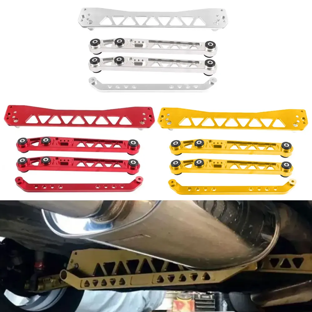 

Billet Aluminum Rear Subframe Brace 1Set + Tie Bar + Lower Control Arm – Fits Honda Civic EG (92-95) & Del Sol (93-97)