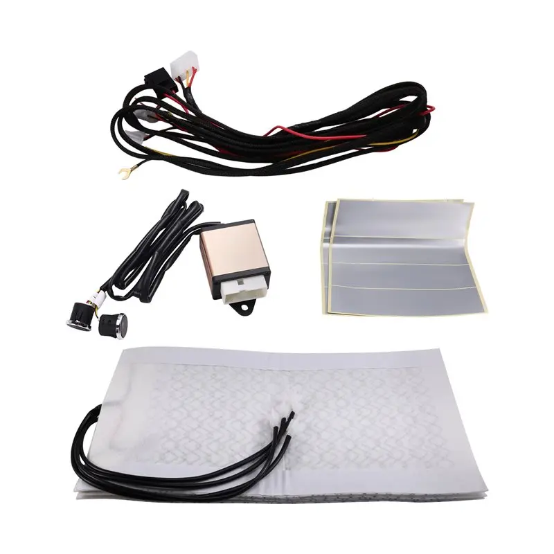 Heating Pads For Car Seat Heater Kit Universal 2 Seats Built-In Design 3-Level Control Switch System Round Switch-T48C