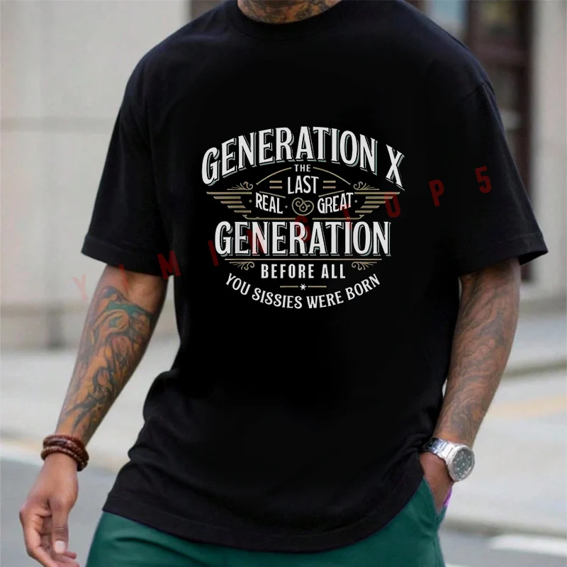 T-shirt en coton pour hommes, humoristique, drôle, humoristique, pour moto, génération X, humorisme ironique, été, Harajuku, à manches courtes
