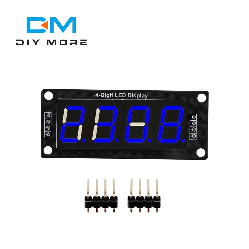 TM1637 0,56 inch 4-cijferige 7-segment LED digitale buisdisplaybesturingsmodule rood blauw groen geel wit voor Arduino