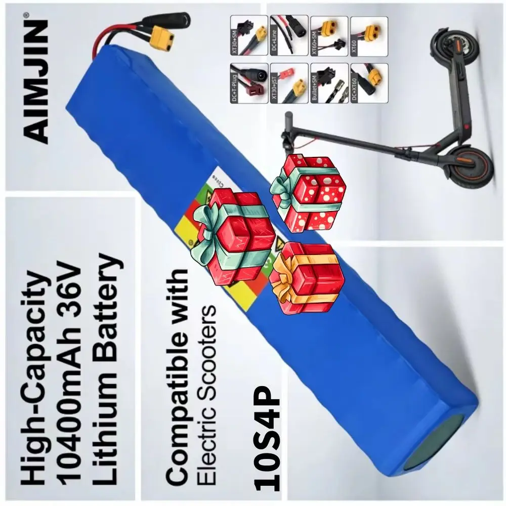 

36V 10.4AH 10S4p 18650 Lithium-Ion Battery Pack for Electric Commuting Tools - 300W-700W Replacement Battery