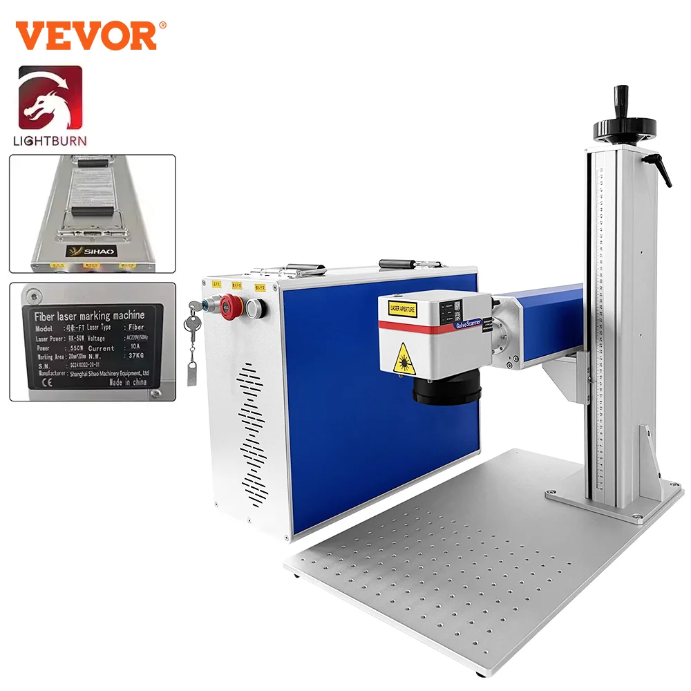 VEVOR Raycus Fiber Laser Engraver Cutting Machine 30W 50W EZCAD2 Software DIY Maszyna do grawerowania i cięcia laserem światłowodowym do złota, srebra, pierścionków i metalu