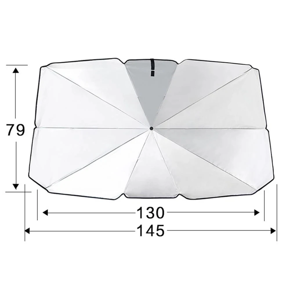 Car Sunshade Umbrella Front Windshield Silver Glue Sunshade Umbrella Uv Resistant Folding Car Umbrella Car Sunscreen Accessories image 4