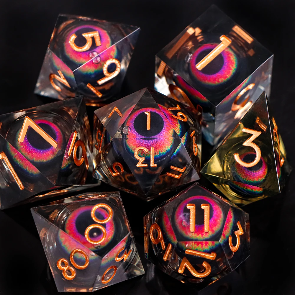 

Halloween-themed eyeball dice D20 Dungeons & Dragons tabletop game dice,Polyhedral D and D Dice Set Role Playing Game