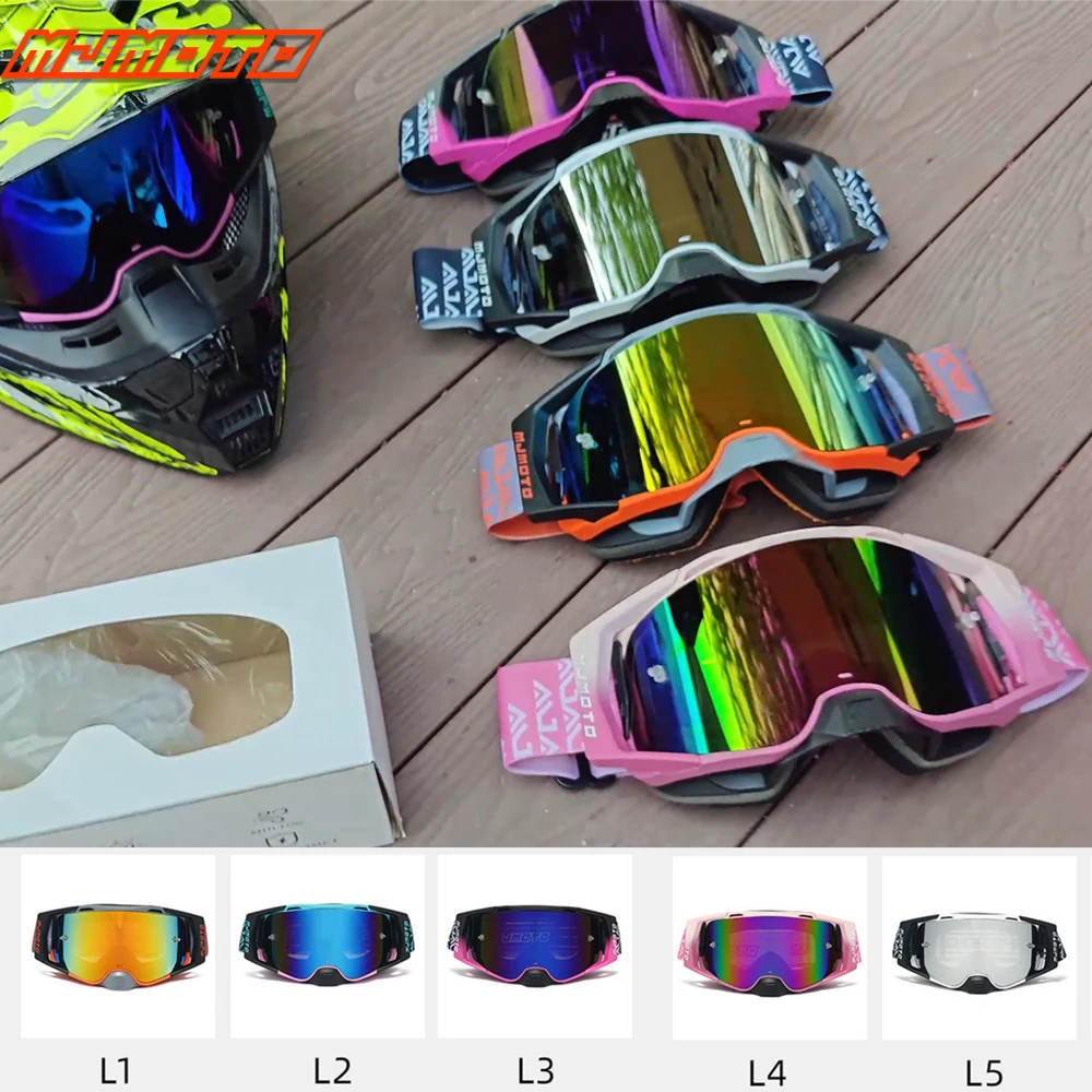 

Motocross Helmet Goggles UV400 Double Layer Anti-fog Quick-release Glasses Mirror for Cross-country Cycling Skiing With CE Mark