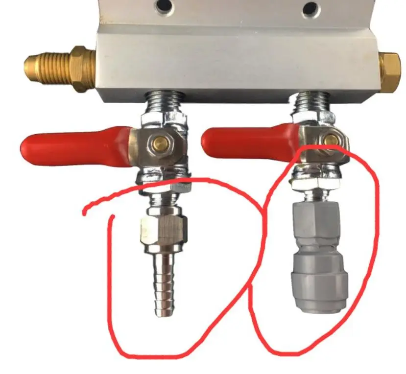 KegLand Gas Line Manifold Splitter  2 Ways (MFL Thread)