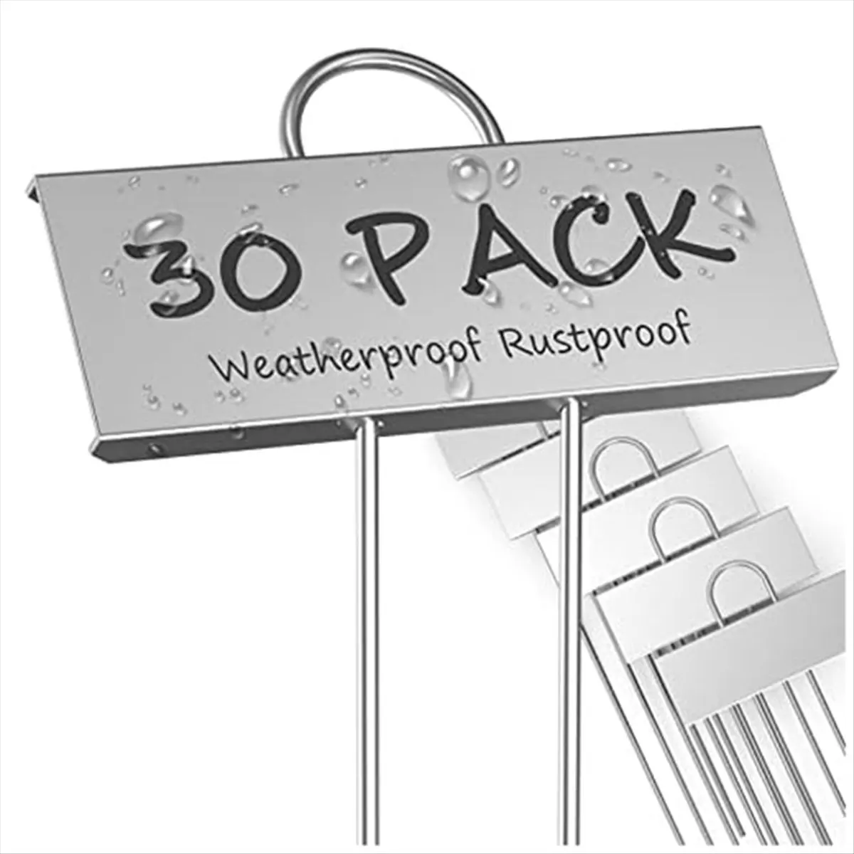 AT16 30-Pack Metal Plant Labels Weatherproof Garden Markers Reusable Nursery Tags for Vegetables Herb Flower Seed Greenhouse
