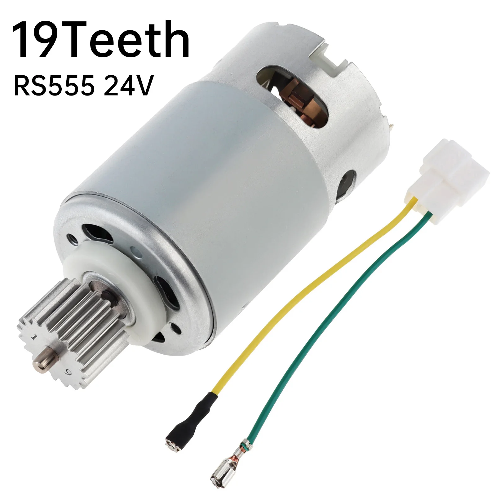19 Teeth RS555 DC Motor 24V 18000-40000RPM High Speed 7R Motors Pinion Gears Motor for Remote Control Ride on Car Upgrade
