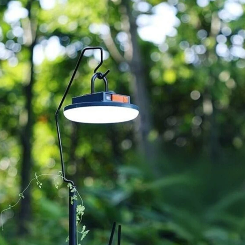 فانوس التخييم في الهواء الطلق المحمولة القابلة لإعادة الشحن مقاوم للماء مع 4 أوضاع عكس الضوء خيمة معلقة مصباح عرض مستوى البطارية