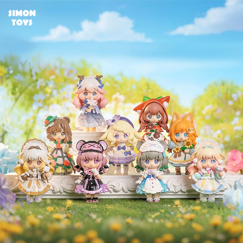 SIMONTOYS NINIZEE The Secret Land of Flowers Series Blind Box Toys Kawaii Anime Action Figure Caixa Caja Surprise Mystery Box