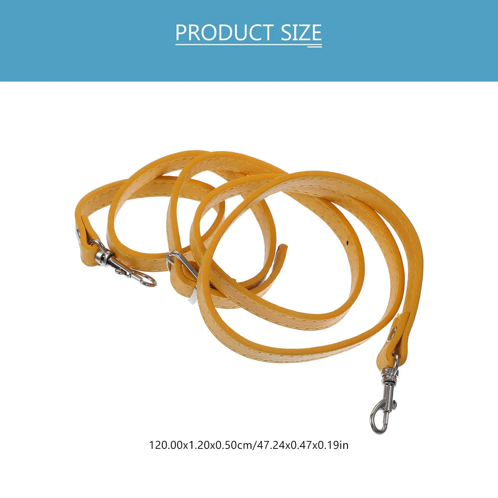 Adjustable PU Synthetic Shoulder Bag Strap for Women – Yellow Crossbody Pouch & Handbag DIY Replacement Belt