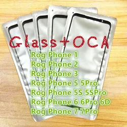 5Pcs For Asus ROG Phone 7 6 Pro 6D 5S 5 3 2 1 Touch Screen Front and outer glass lens replacement