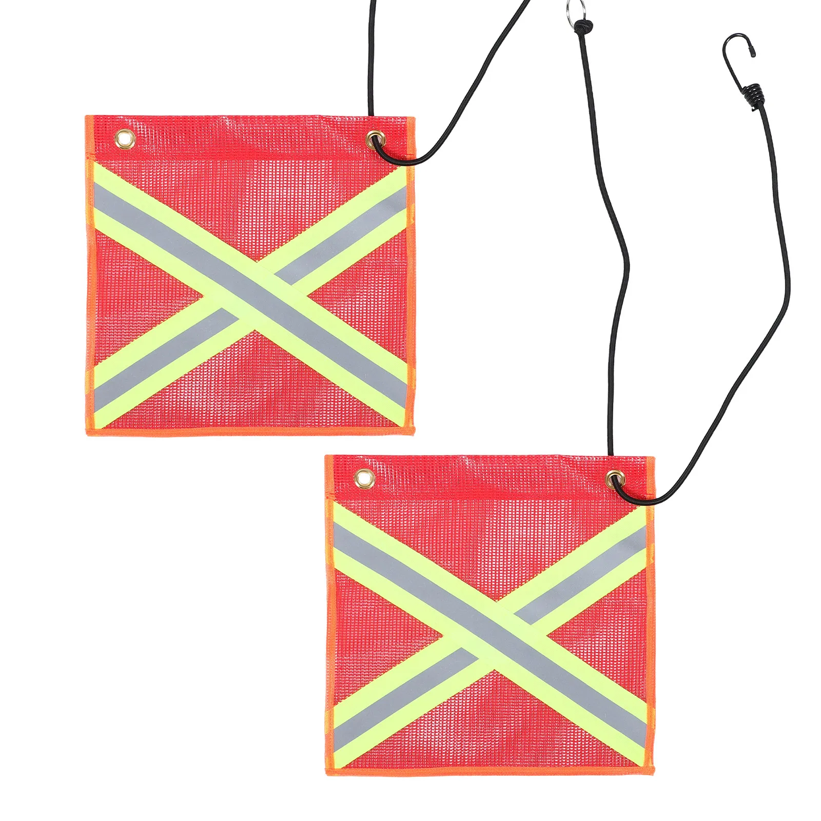 2pcs-reflective-safety-warning-flags-high-visibility-pvc-mesh-outdoor-trailer-truck-towing-construction-safety-banner-30x30cm