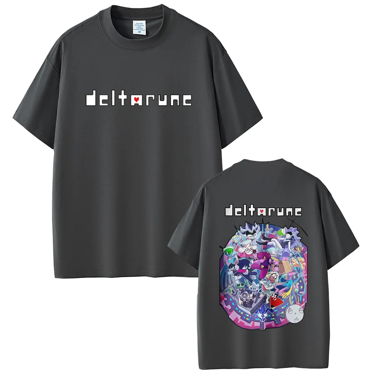 Funny Game Deltarune Merch T-shirt Men Women Clothing Anime Humor Oversized Streetwear Male High Quality Soft Cotton T Shirts