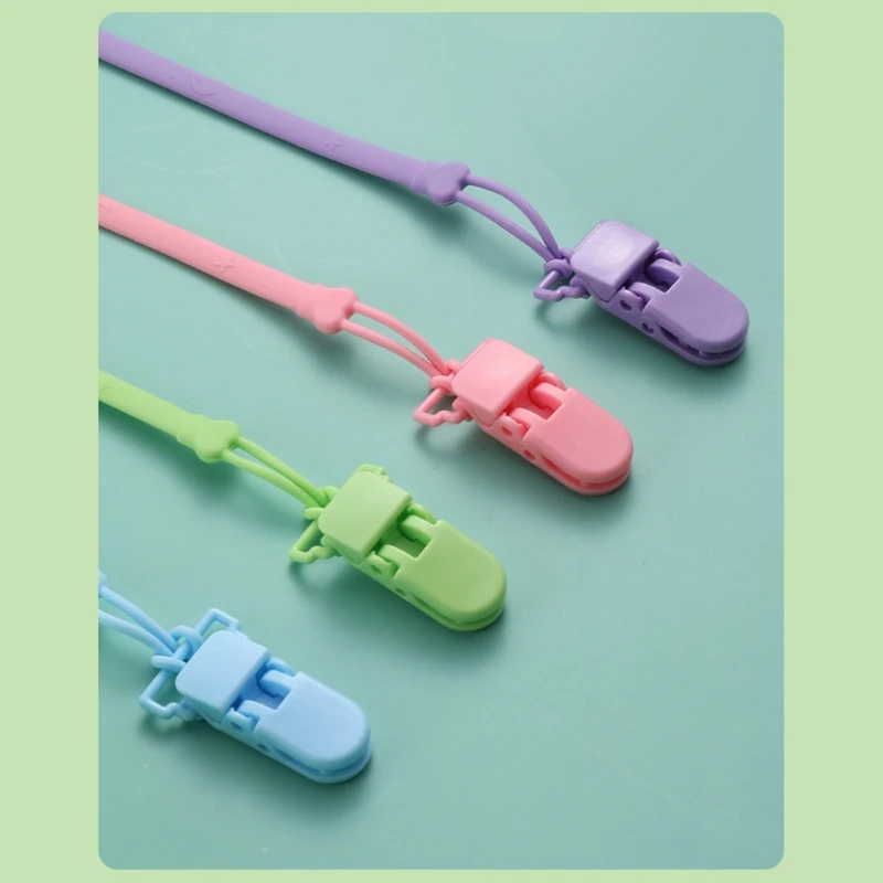 Anti-Lost Chain for Baby Pacifier Clip Nipple Hanging Strap Dummy Holder Silicone Teether Clip Belt Newborn Shower Gift