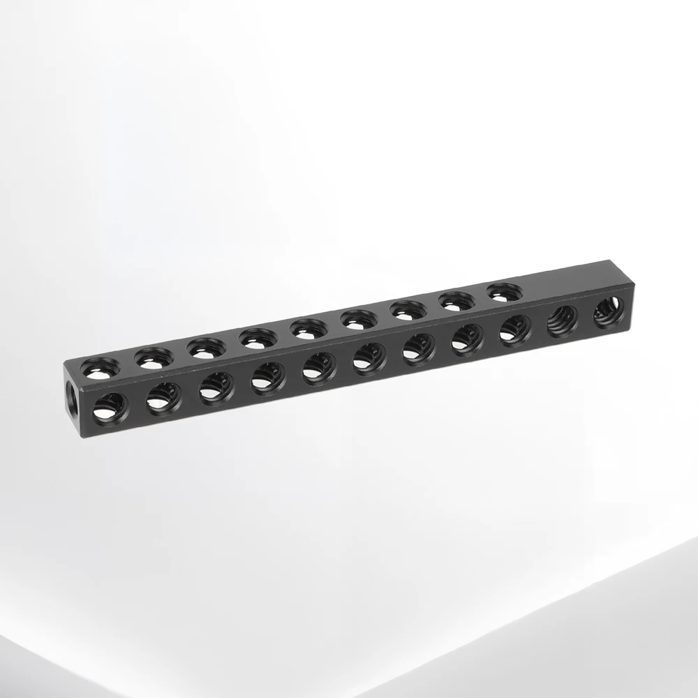 CAMVATE Aluminiowa listwa mocująca (cheese bar) 75/100 mm z wieloma otworami na śruby 1/4-20 do samodzielnego montażu akcesoriów — zdjęcie produktu 6