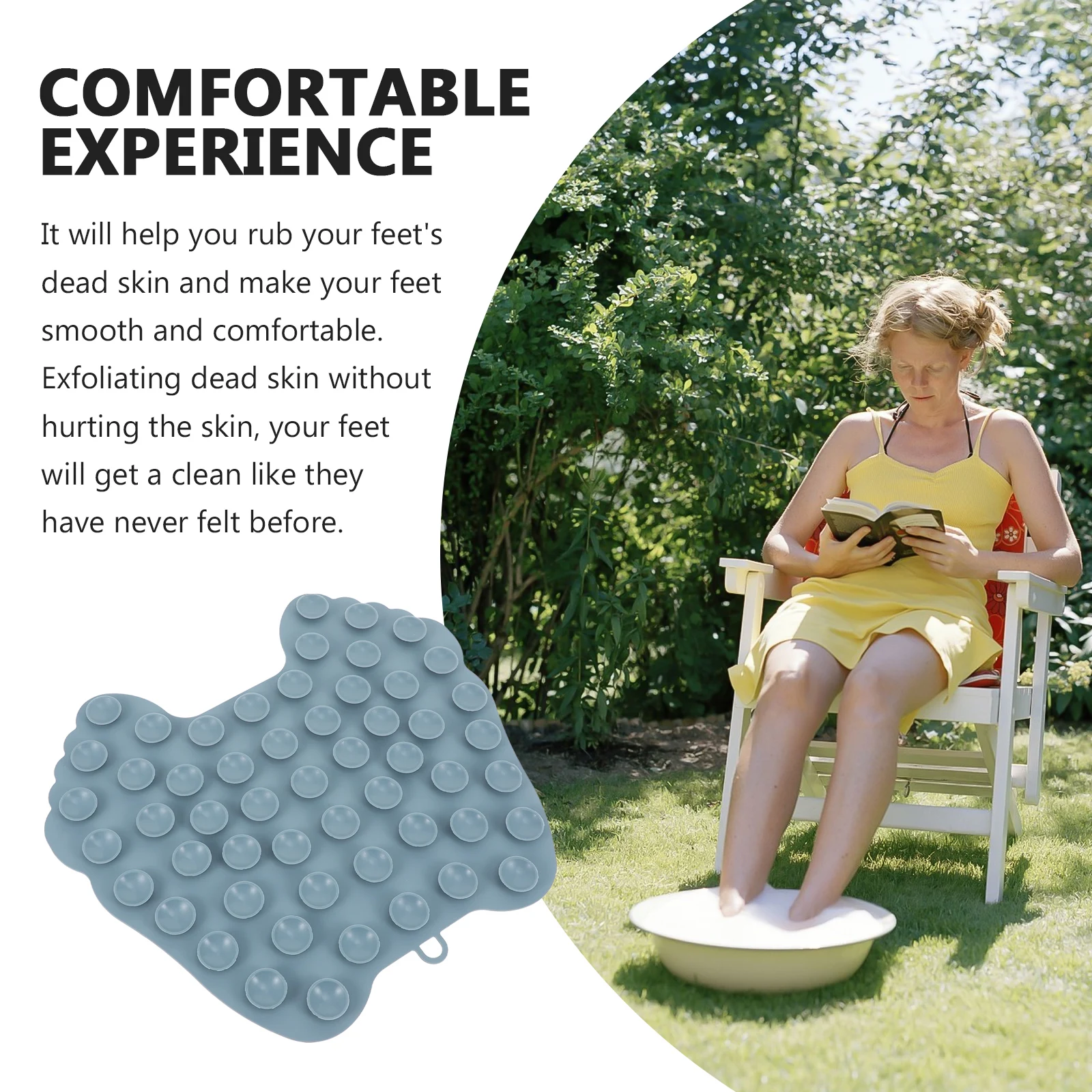 

Silicone Foot Brush Scrubber Pad Cleaning Tools Shower Massager Back Pad Foot Cleaner Non Skid Design Durability