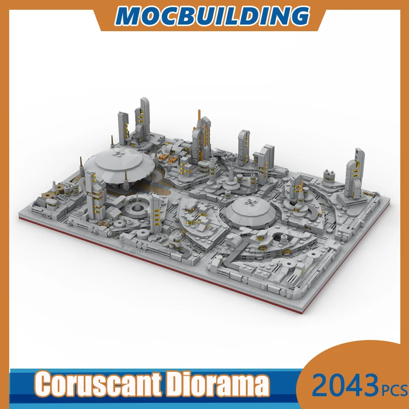 

Coruscant Diorama Model MOC Building Blocks Assemble Bricks Space Architecture Collection Display Creative Toys Gifts 2043PCS