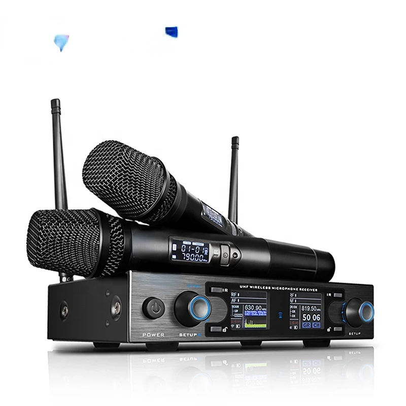 

Rechargeable Handheld Design d733 Digital Professional Wireless Microphone Mic System