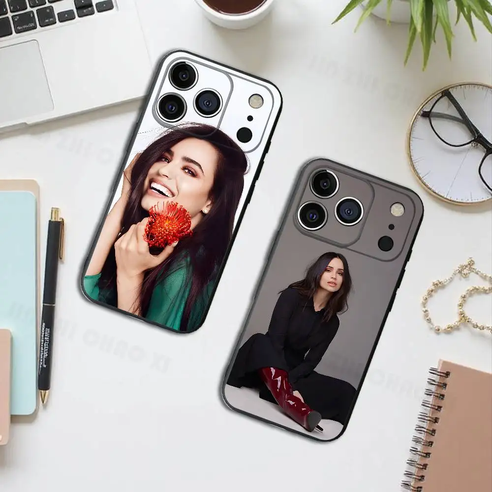 

Actor S-Sofia C-Carson Black Phone Case For IPhone 17 16 15 14 13 12 13 12 11 Pro Max Plus XS XR Silicone Soft Back Cover