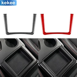 For Toyota Camry 2015 2016 2017 Center Console Armrest Box Frame Trim Cover Real Carbon Fiber Stickers Car Interior Accessories