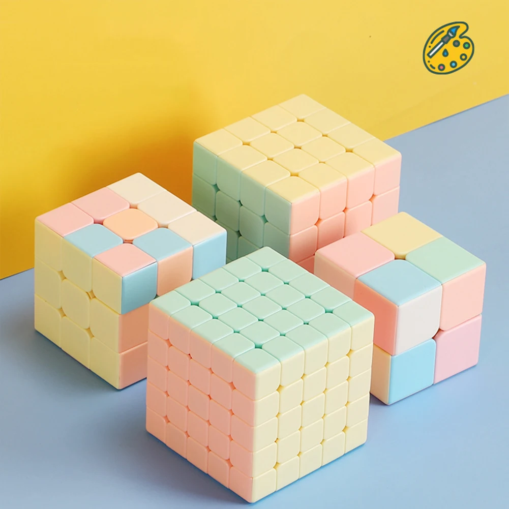 Magic Cube Shengshou Legend Stickerless Magic Cube 5x5x5//3x3x3/2x2x2 Cubing Classroom Macaron Speed Cube Toy