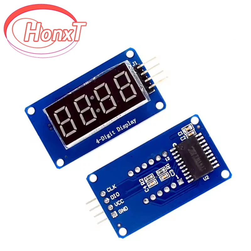 TM1637 LED Display Module For Arduino 7 Segment 4-Bits 0.36Inch Red Anode Digital Tube LED brightness adjustable with clock hour