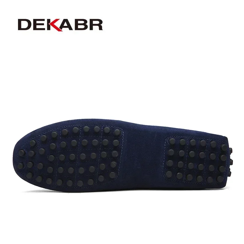 DEKABR 크기 49 남성 캐주얼 신발 패션 남성 신발 정품 가죽 남성 로퍼 Moccasins Slip On Men's Flats 남성 운전 신발