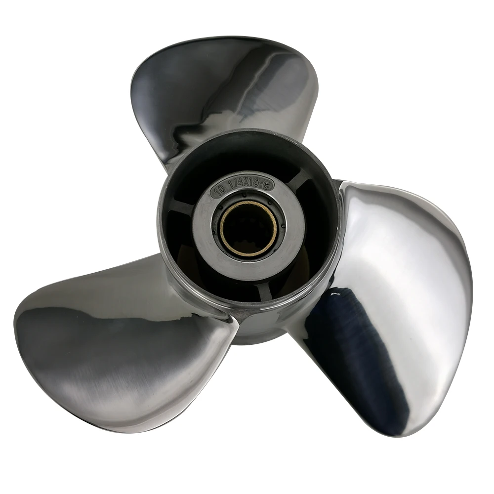 Aus gezeichneter 25 ~ 60 PS Edelstahl 3-Blatt-Bootsstahlpropeller für Yamah-Propeller