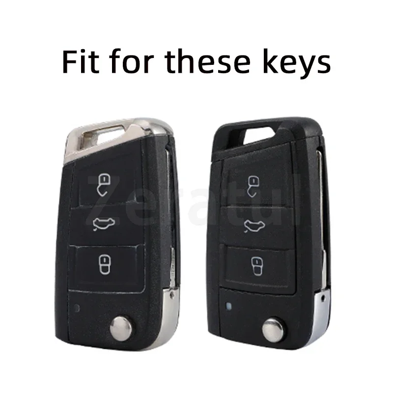 For VW Volkswagen Golf 7 MK7 Tiguan MK2 For SEAT Ateca Leon FR 2 Ibiza For Skoda Octavia TPU Car Key Case Cover Shell Fob