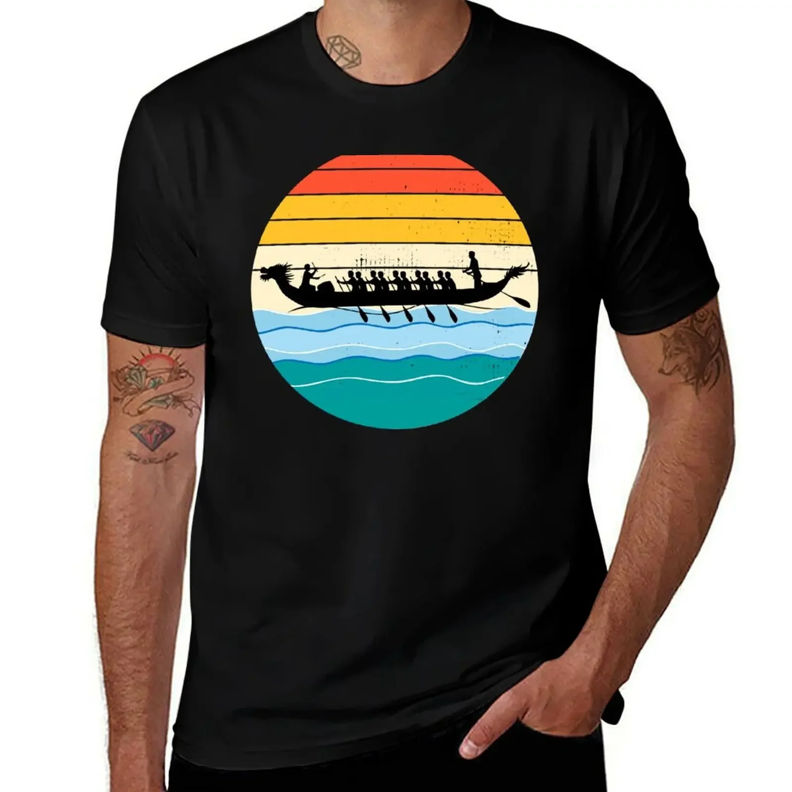 

Vintage Retro Dragon Boat Racing Crew Paddlers Water Sports T-Shirt graphic tee shirt sweat sublime mens designer clothes