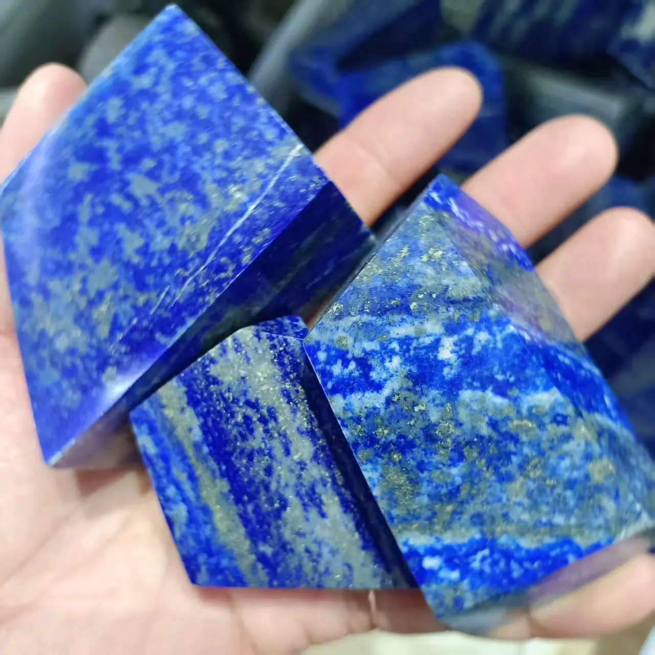 Naturally Formed! Blue, Lapis Lazuli, Blue Quartz Crystals, Polished Ores, Minerals, Reiki