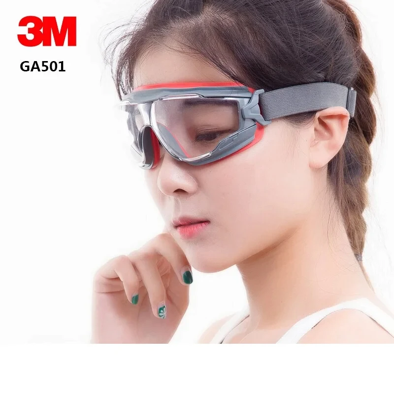 3M GA501 goggles Genuine security 3M protective goggles Anti-fog Anti-shock Riding a sport Labor protection airsoft glasses