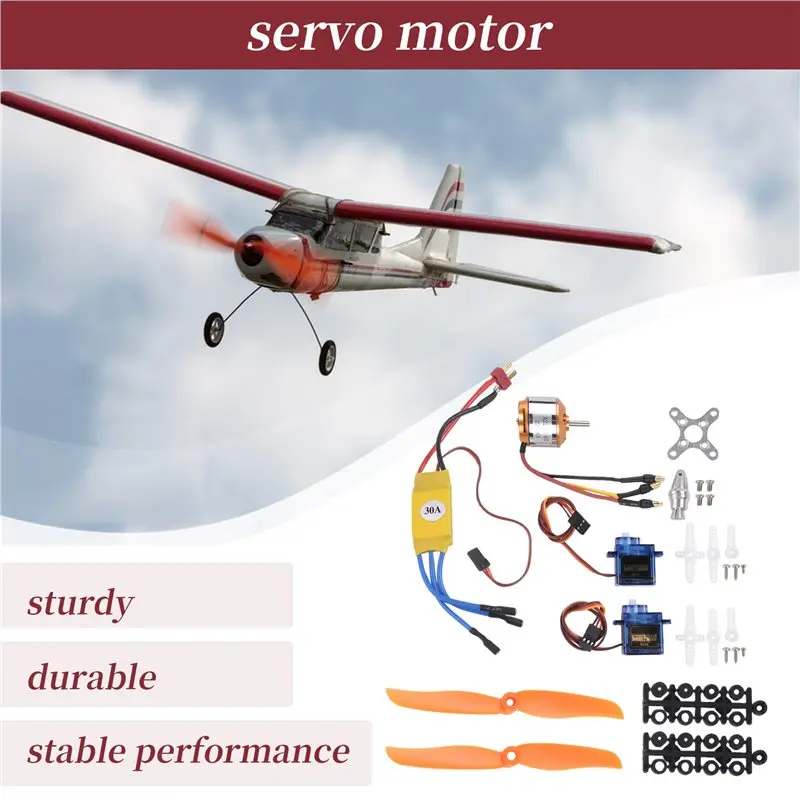 ABUM-SG90 Servo 2212 KV2200 Brushless Motor 30A ESC 6035 Propeller Accessory Servo Motor As Shown For Rc Airplane Motor