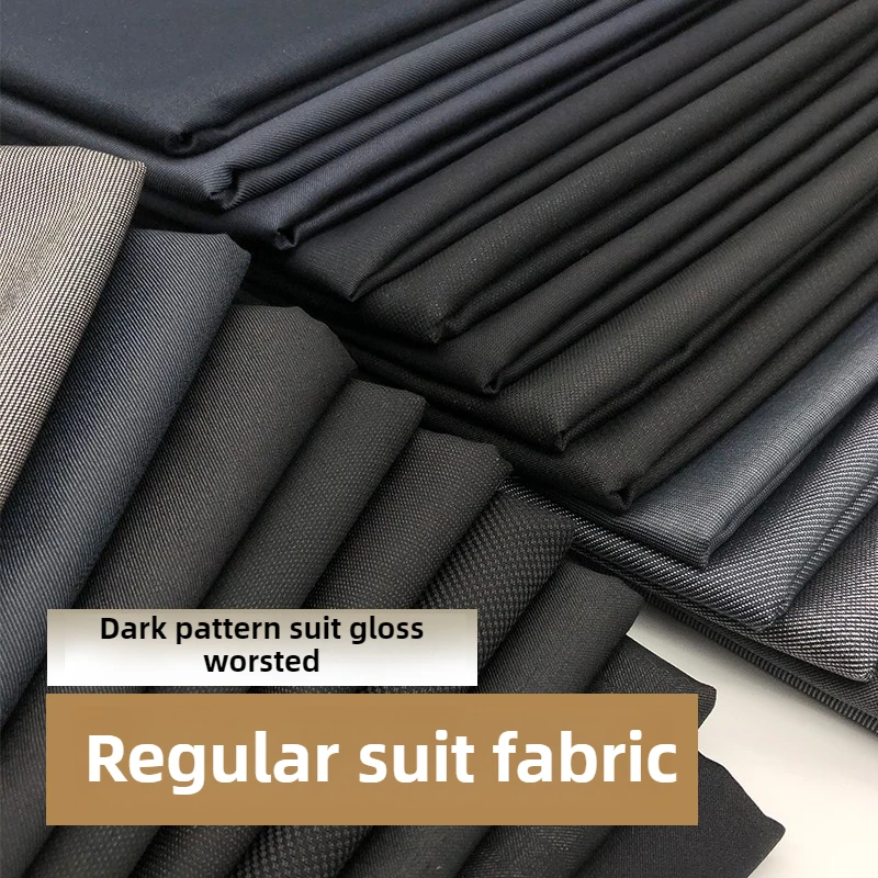 

Мужской темный костюм с рисунком, ткань Crisp By The Meter для брюк, жилета, официального наряда, женское платье, швейная одежда, текстиль черного цвета