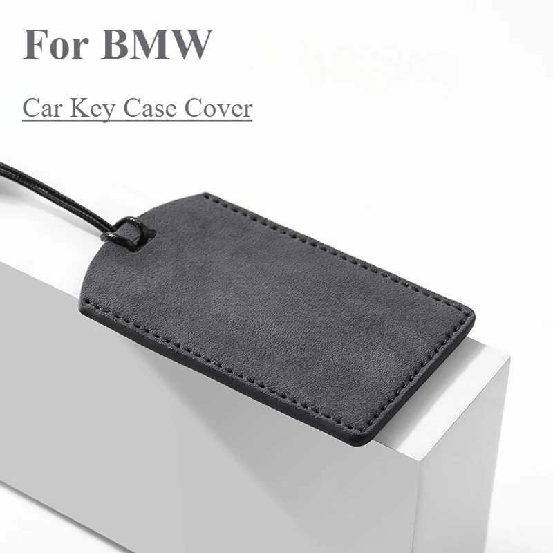 

Suede Car Key Case Cover For BMW X5 XDrive50e L 535Le 7 Series X5 X6 X7 Leather Keychain Shell Cover Fob Anti Scratch