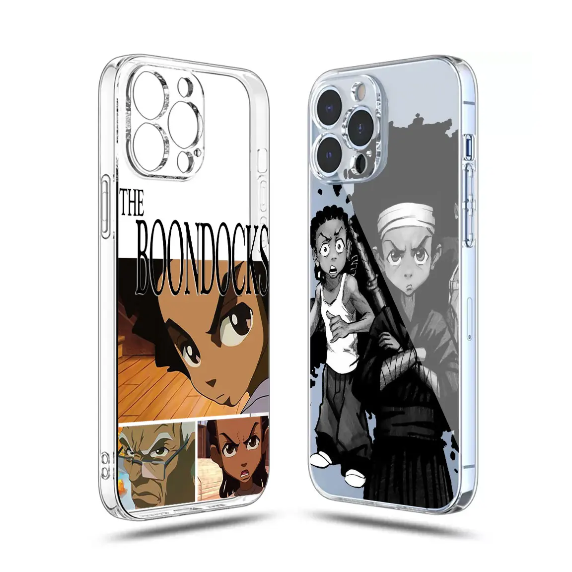 Huey Freeman The Boondocks Phone Case For iPhone 15 14 13 12 11 Mini Pro Max X XR XSMax 6S 6 7 8 Plus SE20 Transparent Cover