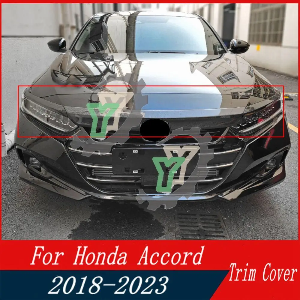 For Honda Accord 10th 10.5th 2018 2019 2020 2021 2022 Car Accessories Front Grill Cover Trim Bumper Hood Bonnet Grille Sticker