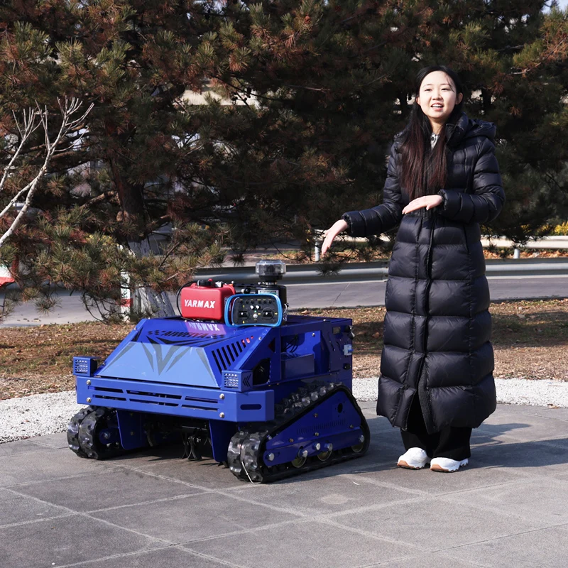 

Индивидуальная газонокосилка с дистанционным управлением, гусеничная газонокосилка для любых типов местности, газонокосилка для домашнего использования