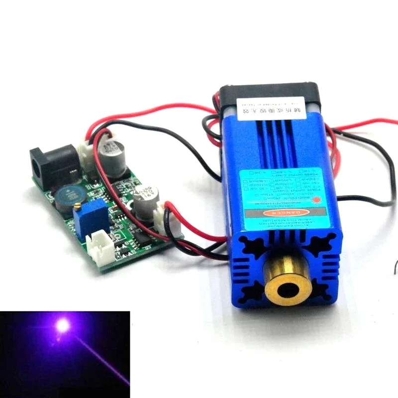 

405nm 488nm 60mW/150mW/300mW/500mW Violet Blue 12V Laser Dot Module W TTL & Fan Cooling Stage Lights