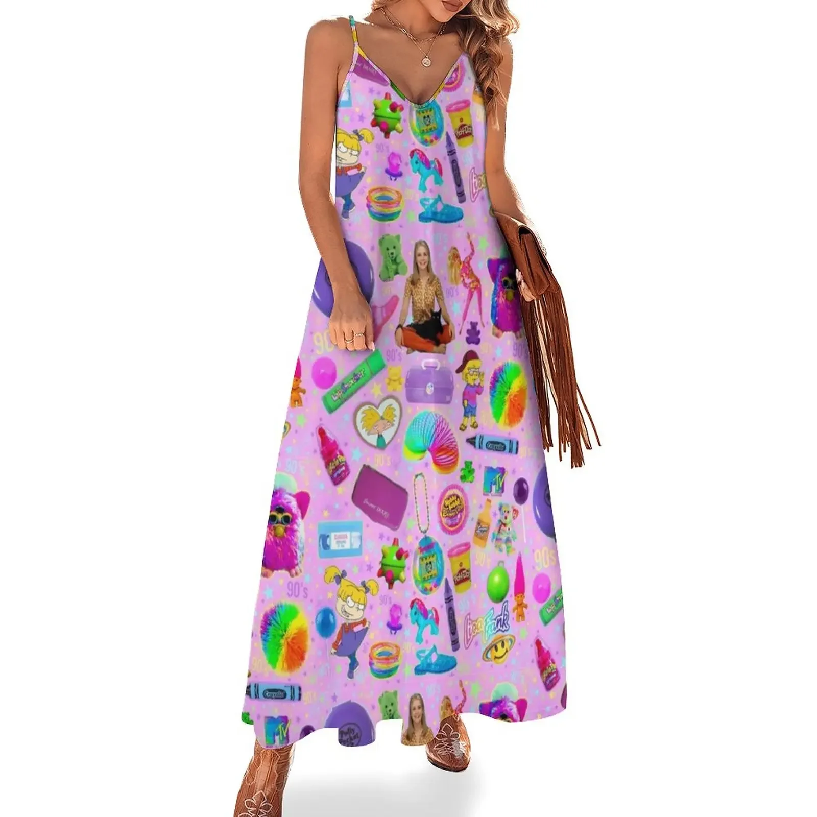 

Bubblegum Nineties Sleeveless Dress ceremony dresses Women's dress Summer women's clothing