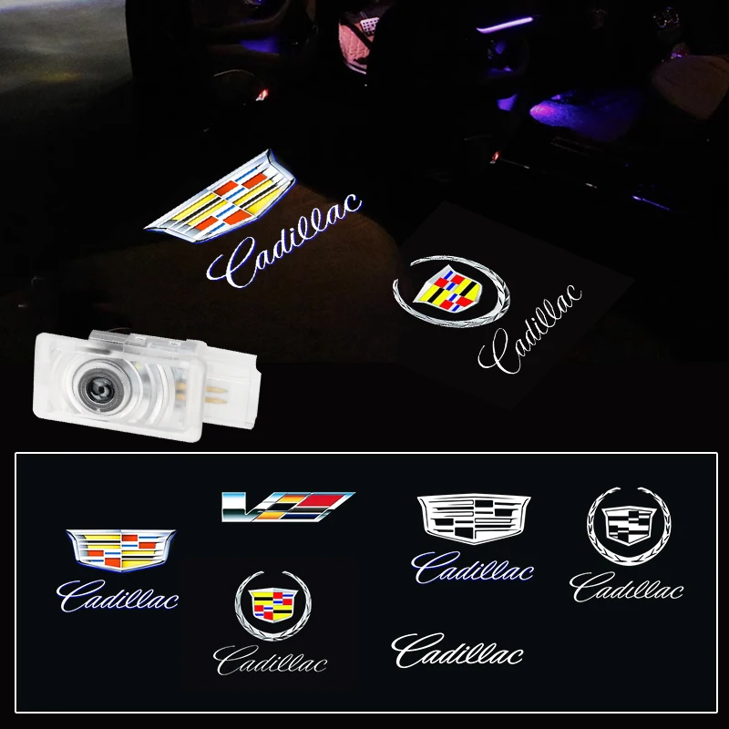 

2 шт. проекторов логотипов на двери автомобиля с LED-подсветкой для Cadillac CT5, CT6, XT4, XT5, XT6, ATS, SRX, XTS, CTS, аксессуары